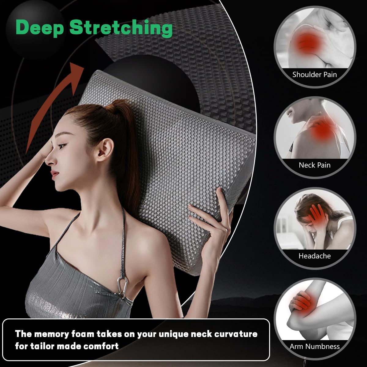 メモリーフォーム材　首整　枕 Amazon｜ネックピロー メモリーフォーム枕 睡眠用 輪郭枕 首と肩